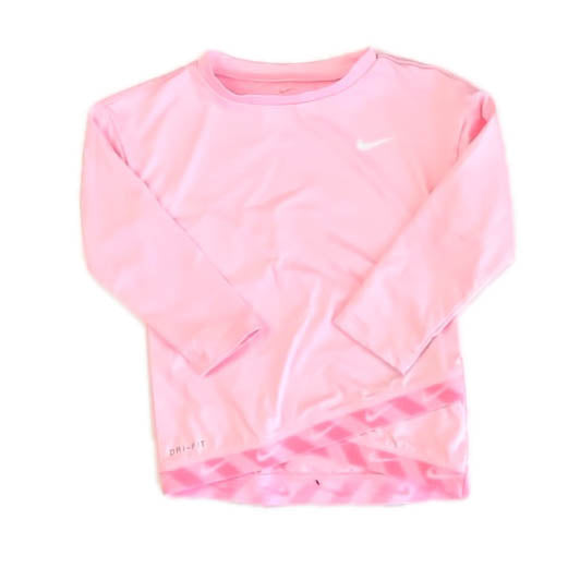 Nike Girls Light Pink Athletic Top Size: 24 Months Light Pink
