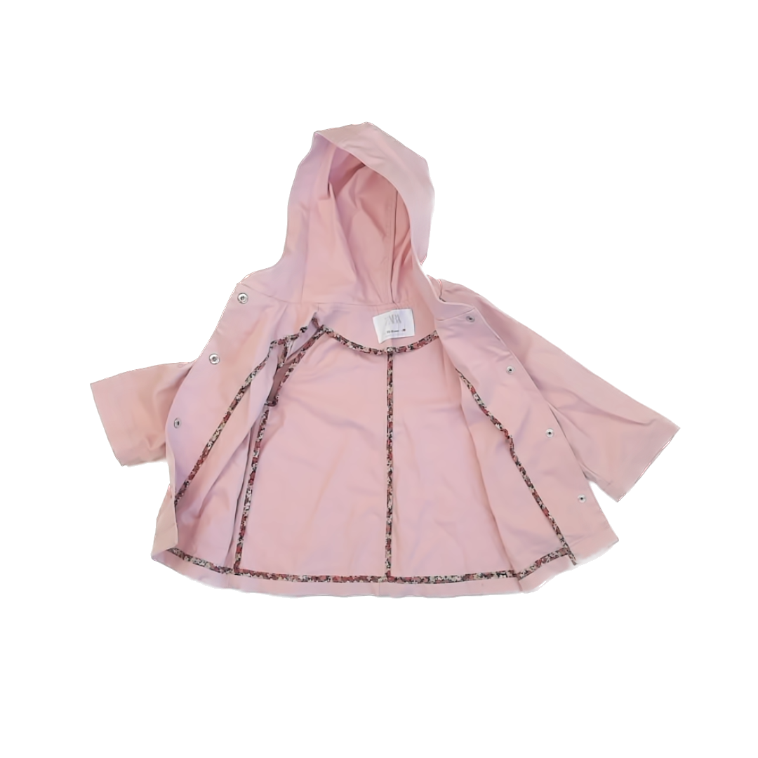 Zara Girls Light Pink Jacket Size: 12-18 Months Light Pink