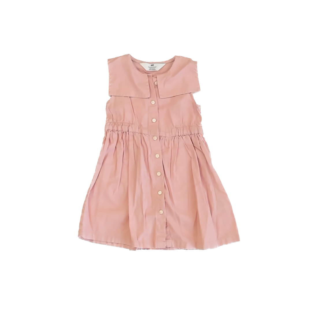 H&M Girls Light Pink Dress Size: 2T Light Pink
