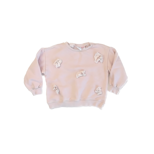 Zara Girls Light PInk Sweatshirt Size: 4-5T Light PInk