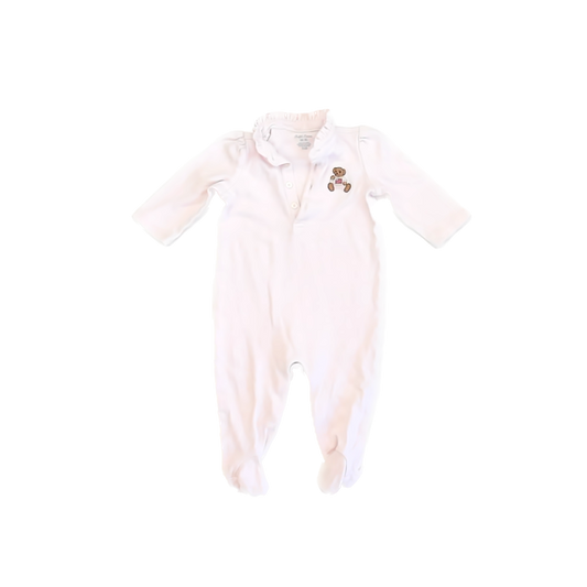 Ralph Lauren Girls Light Pink 1-piece footed Pajamas Size: 6 Months Light Pink