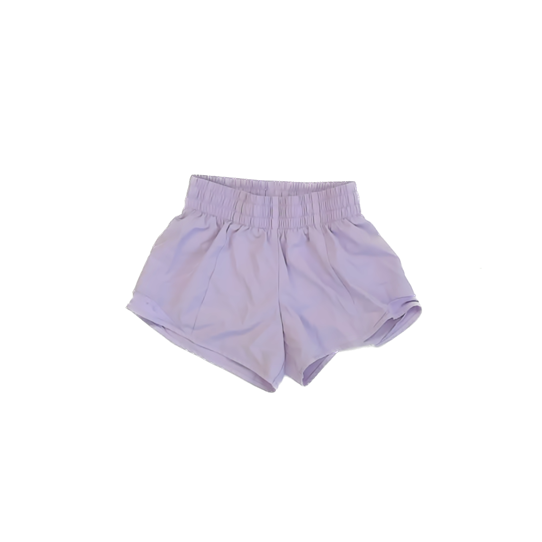 Athletic Works Girls Light Purple Athletic Shorts Size: 7-8 Years Light Purple