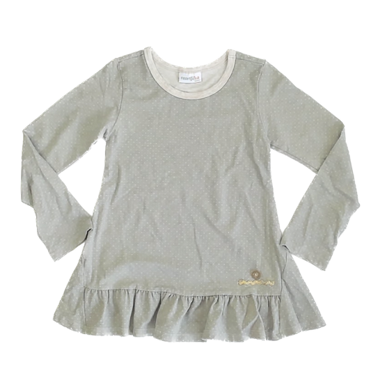 Naartije Girls Light Sage Dress Size: 6 Years Light Sage