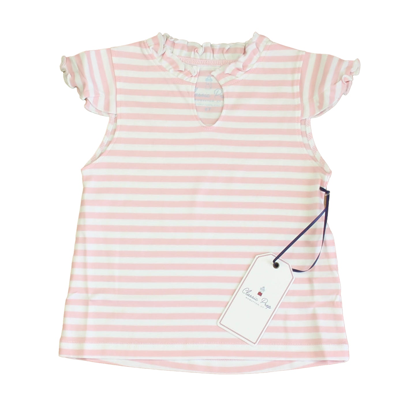 Classic Prep Girls Lilly's Pink | Bright White T-Shirt Size: 2-5T Lilly's Pink | Bright White