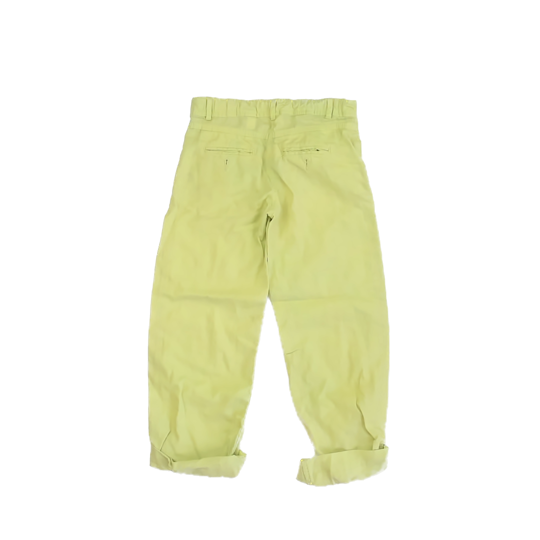 Okaidi Girls Lime Green Capri Pants Size: 10 Years Lime Green