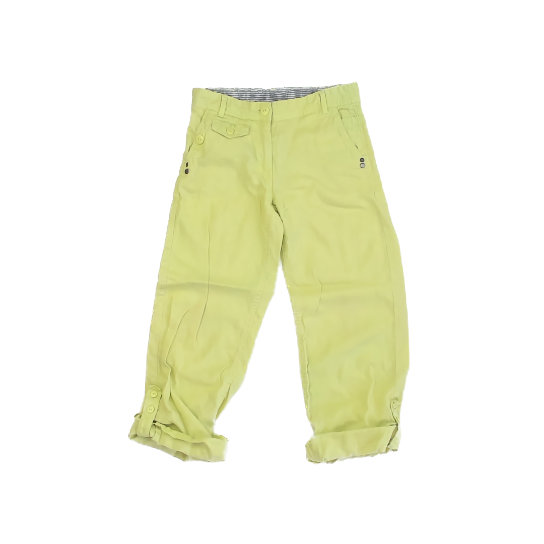 Okaidi Girls Lime Green Capri Pants Size: 10 Years Lime Green