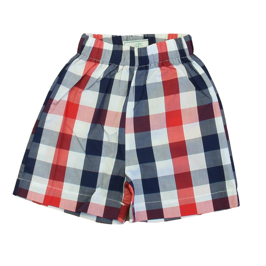 Classic Prep Boys Lollipop Medieval Blue and White Shorts Size: 12-24 Months