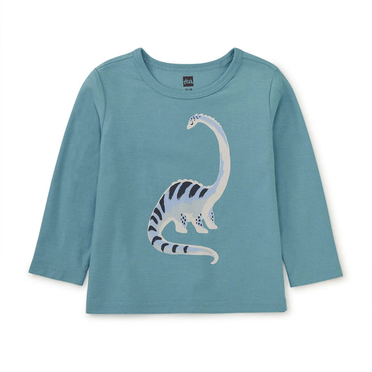 Tea Collection Boys Long Neck Dino T-Shirt Size: 6-9 Months Long Neck Dino