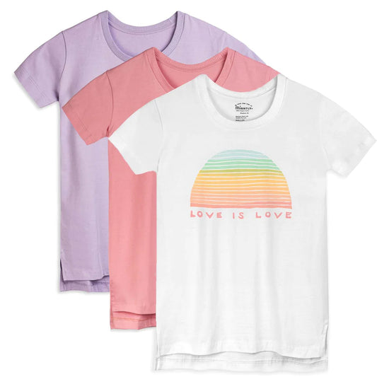 Mightly Girls Love is Love Pastel T-Shirt Size: 6-14 Years Love is Love Pastel
