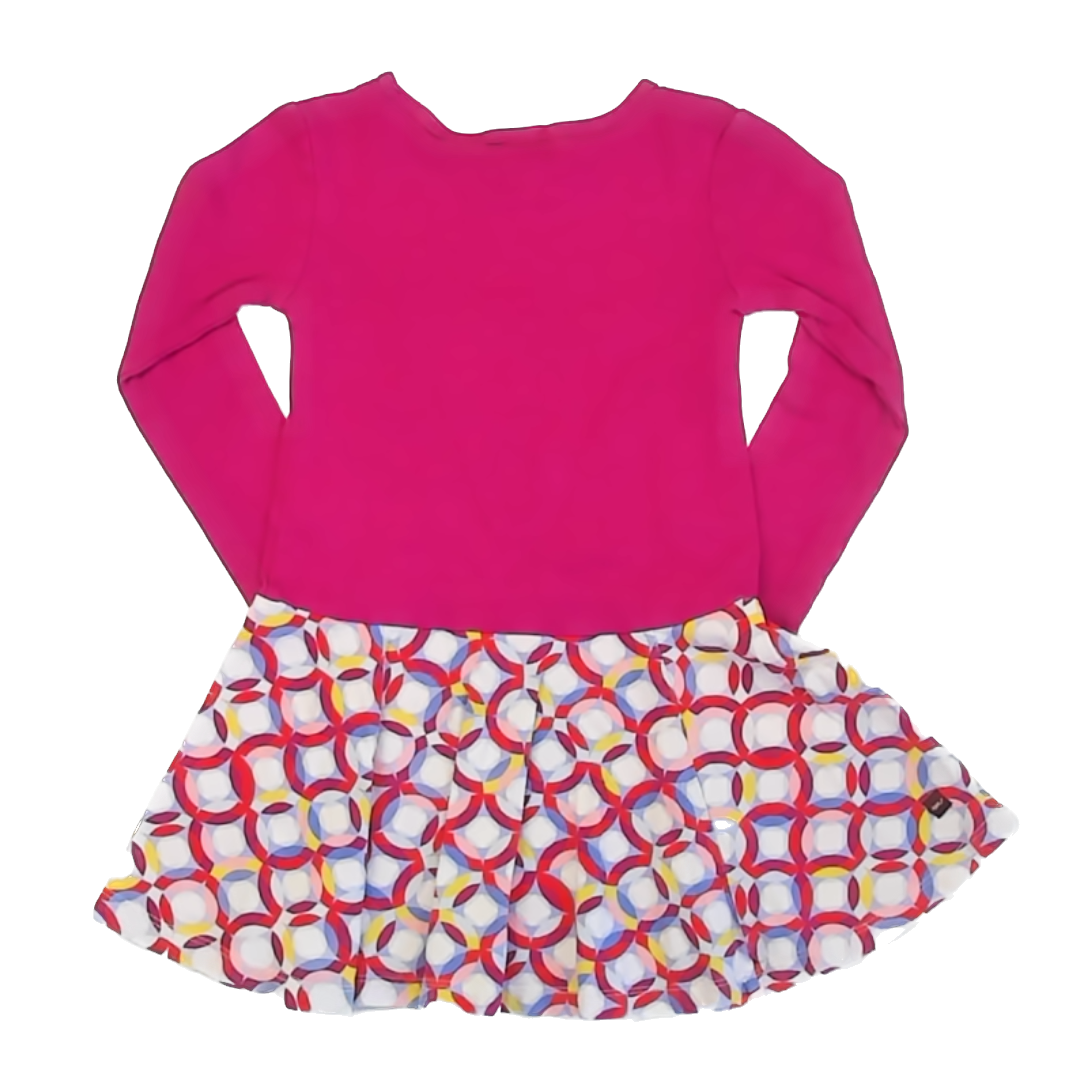 Tea Collection Girls Magenta Circles | Long Sleeve Dress Size: 5T Magenta Circles | Long Sleeve