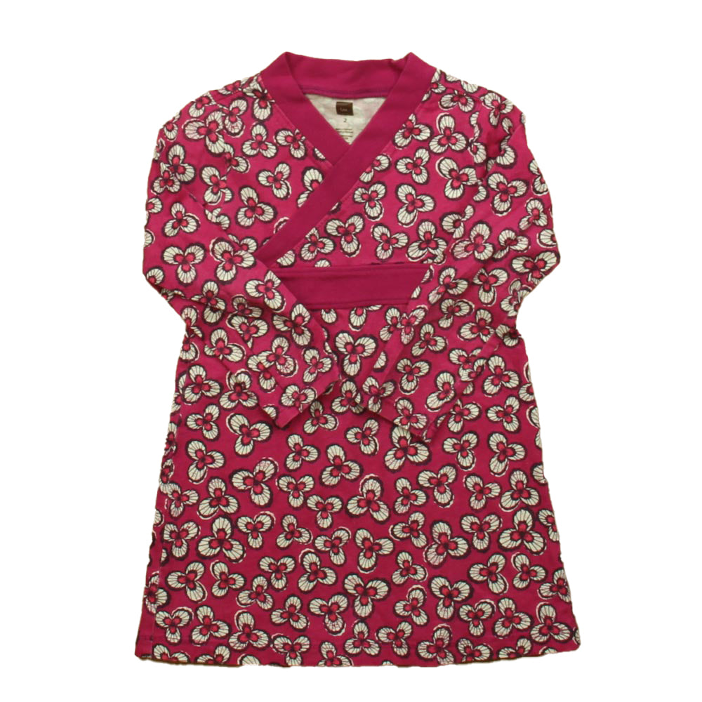 Tea Girls Magenta Floral Dress Size: 2T Magenta Floral