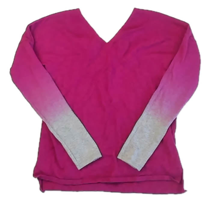 Vince Girls Magenta | Gray Sweater Size: 6 Years Magenta | Gray