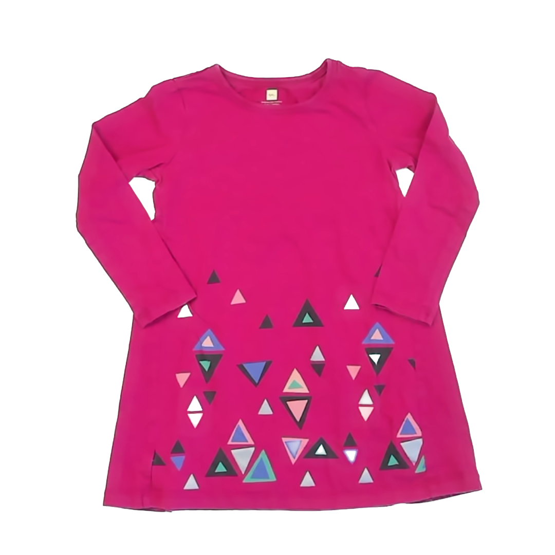 Tea Collection Girls Magenta | Long Sleeve Dress Size: 4T Magenta | Long Sleeve