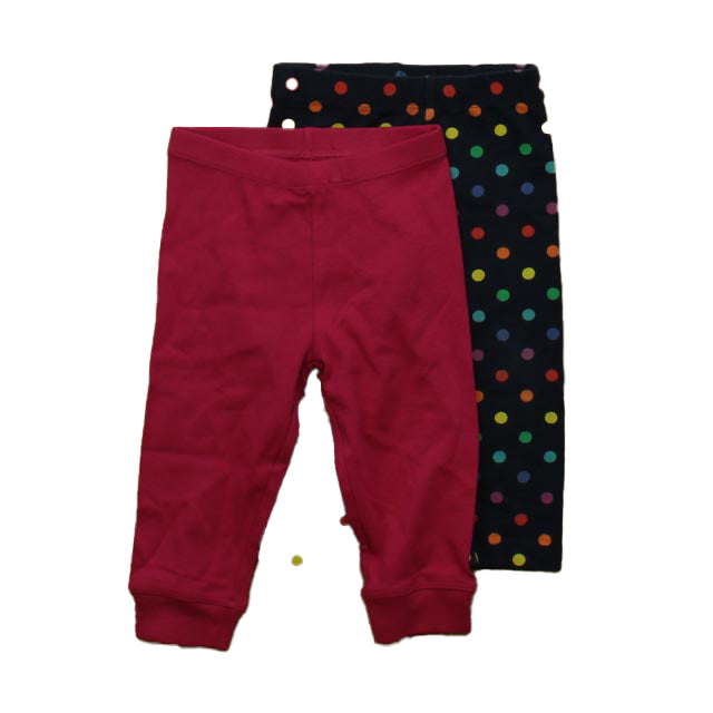 Primary.com Girls Magenta | Navy Polka Dots Leggings Size: 6-12 Months