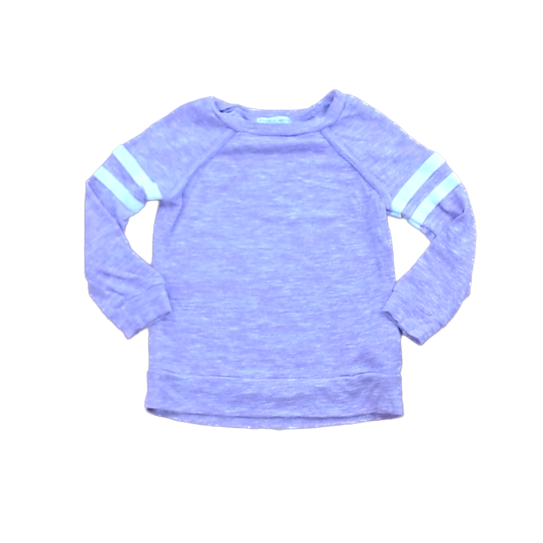 Rockets Of Awesome Girls Magenta | White Arm Stripes Long Sleeve T-Shirt Size: 3T Magenta | White Arm Stripes