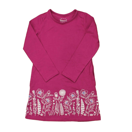 Mightly Girls Magenta | White | Blue | Flowers Dress Size: 6-14 Years Magenta | White | Blue | Flowers