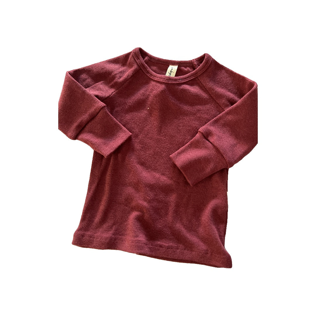 BabySprouts co Girls Magenta Long Sleeve Shirt Size: 3-6 months Magenta