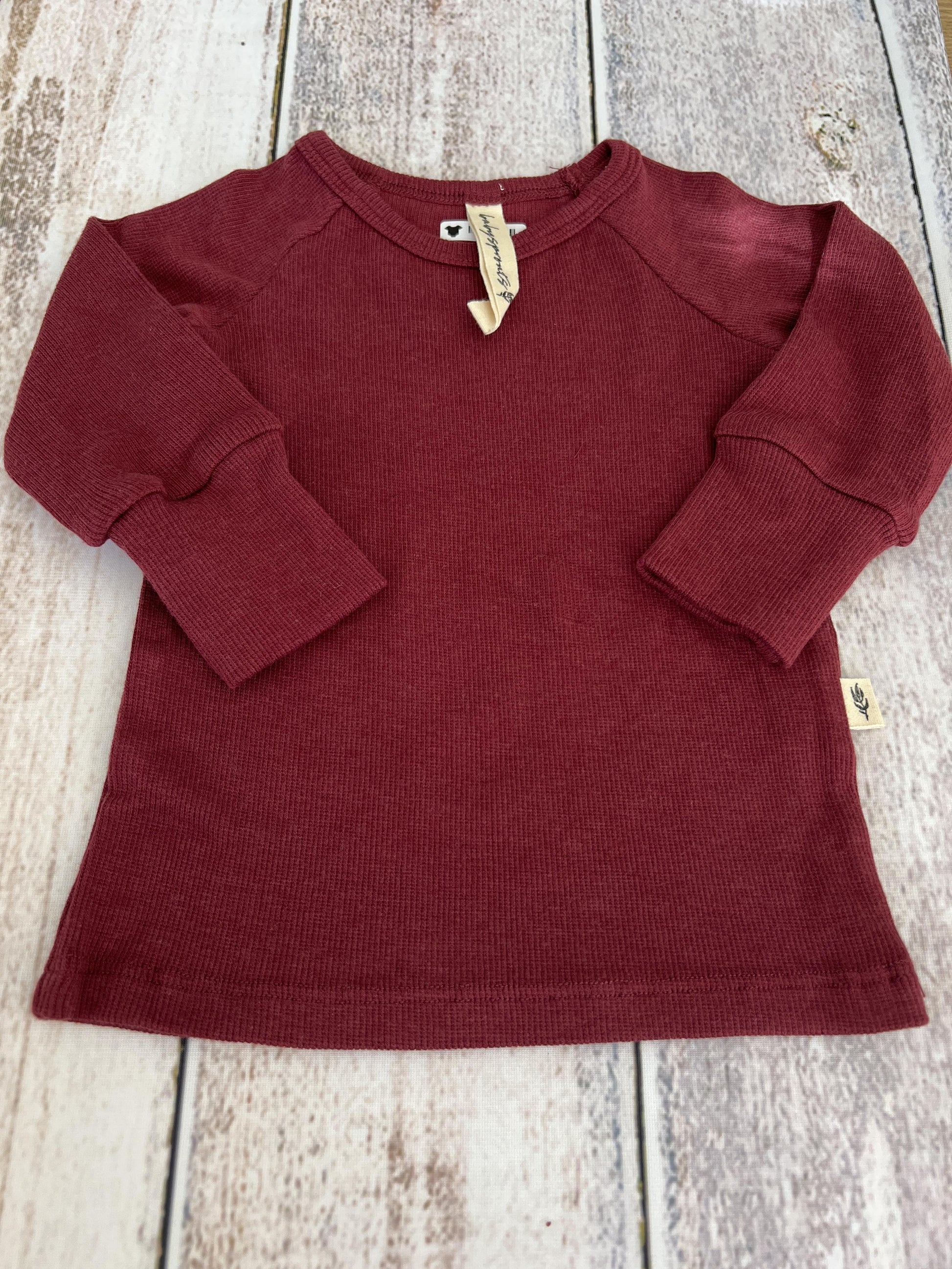 BabySprouts co Unisex Magenta Long Sleeve Shirt Size: 3-6 months Magenta