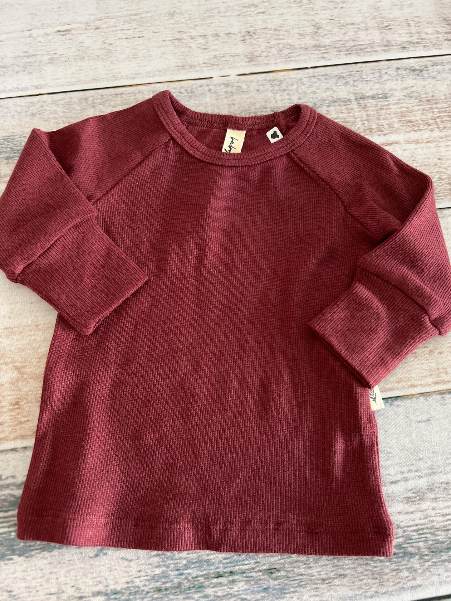 BabySprouts co Unisex Magenta Long Sleeve Shirt Size: 0-3 months Magenta