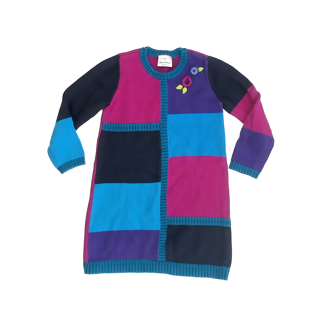 Hanna Andersson Girls Magenta Sweater Dress Size: 5T Magenta