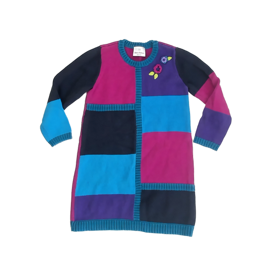 Hanna Andersson Girls Magenta Sweater Dress Size: 5T Magenta
