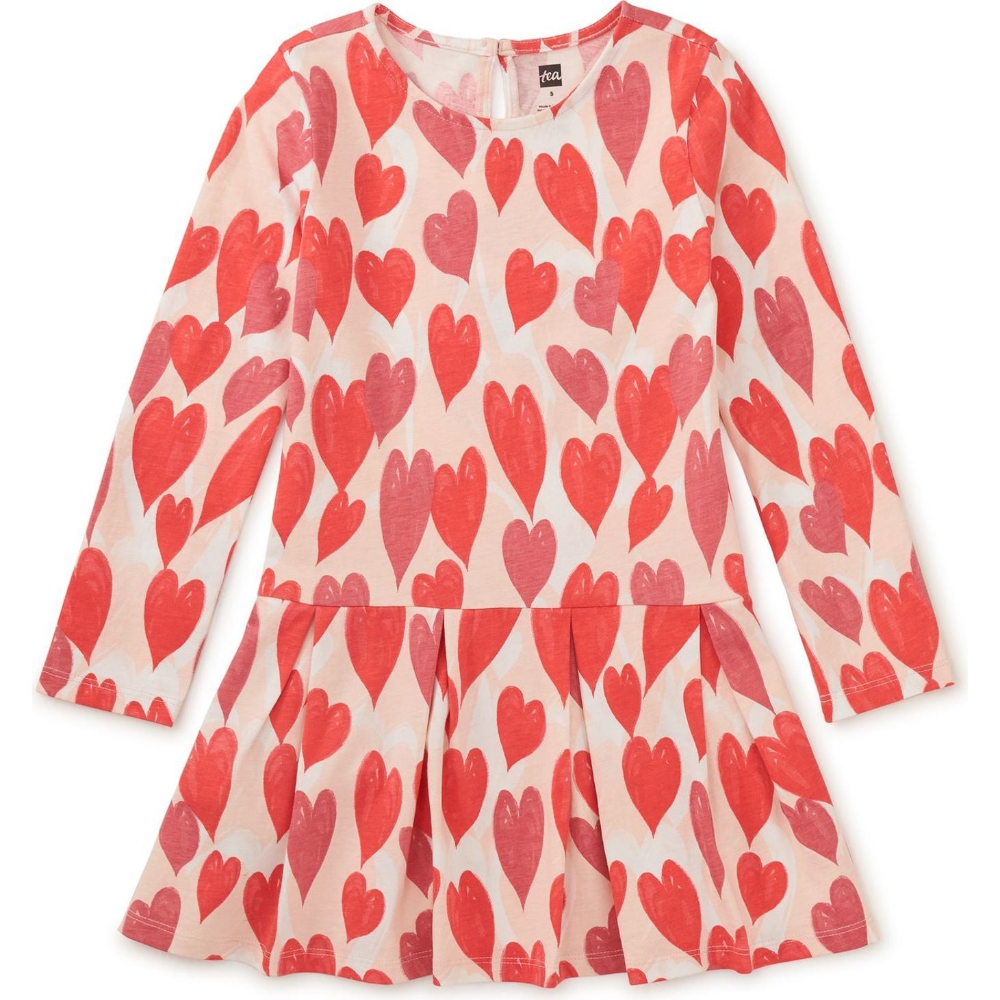 Tea Collection Girls Marbled Hearts Dress Size: 9-12 Months Marbled Hearts