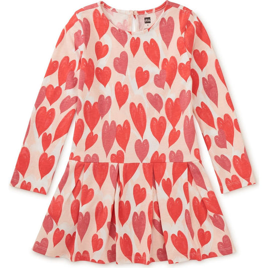 Tea Collection Girls Marbled Hearts Dress Size: 9-12 Months Marbled Hearts