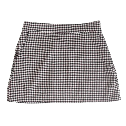 Abercrombie Girls Maroon | Black Skirt Size: Junior Medium Maroon | Black