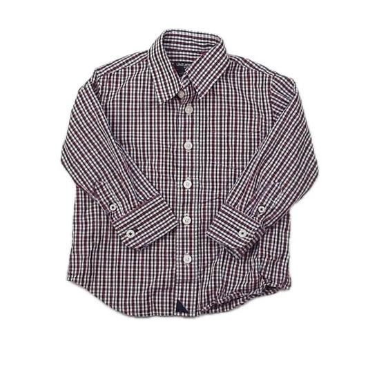 Untuckit Boys Maroon | Blue Plaid Button Down Long Sleeve Size: 2T Maroon | Blue Plaid