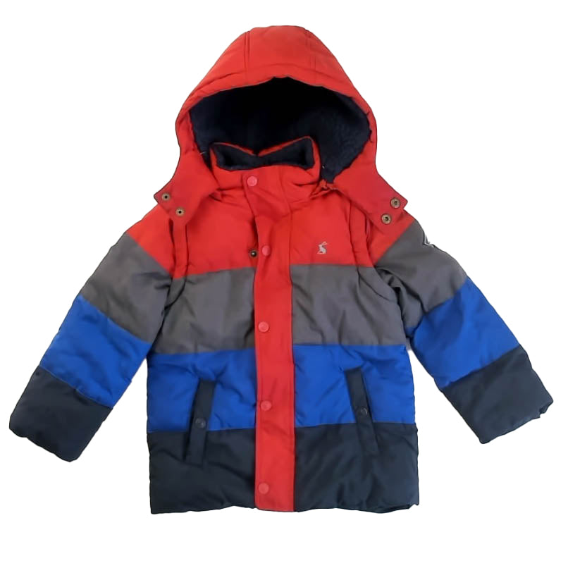 Joules Boys Maroon | Blue Winter Coat Size: 6 Years Maroon | Blue