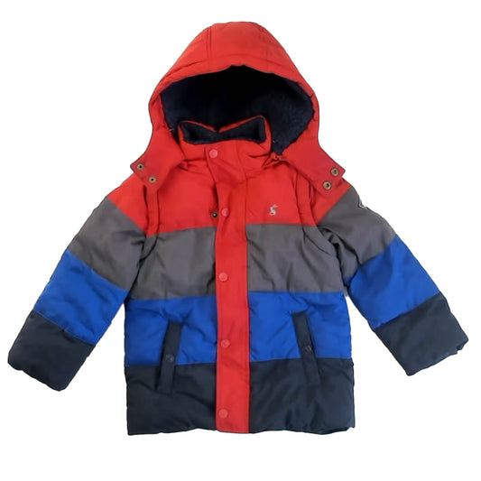Joules Boys Maroon | Blue Winter Coat Size: 6 Years Maroon | Blue