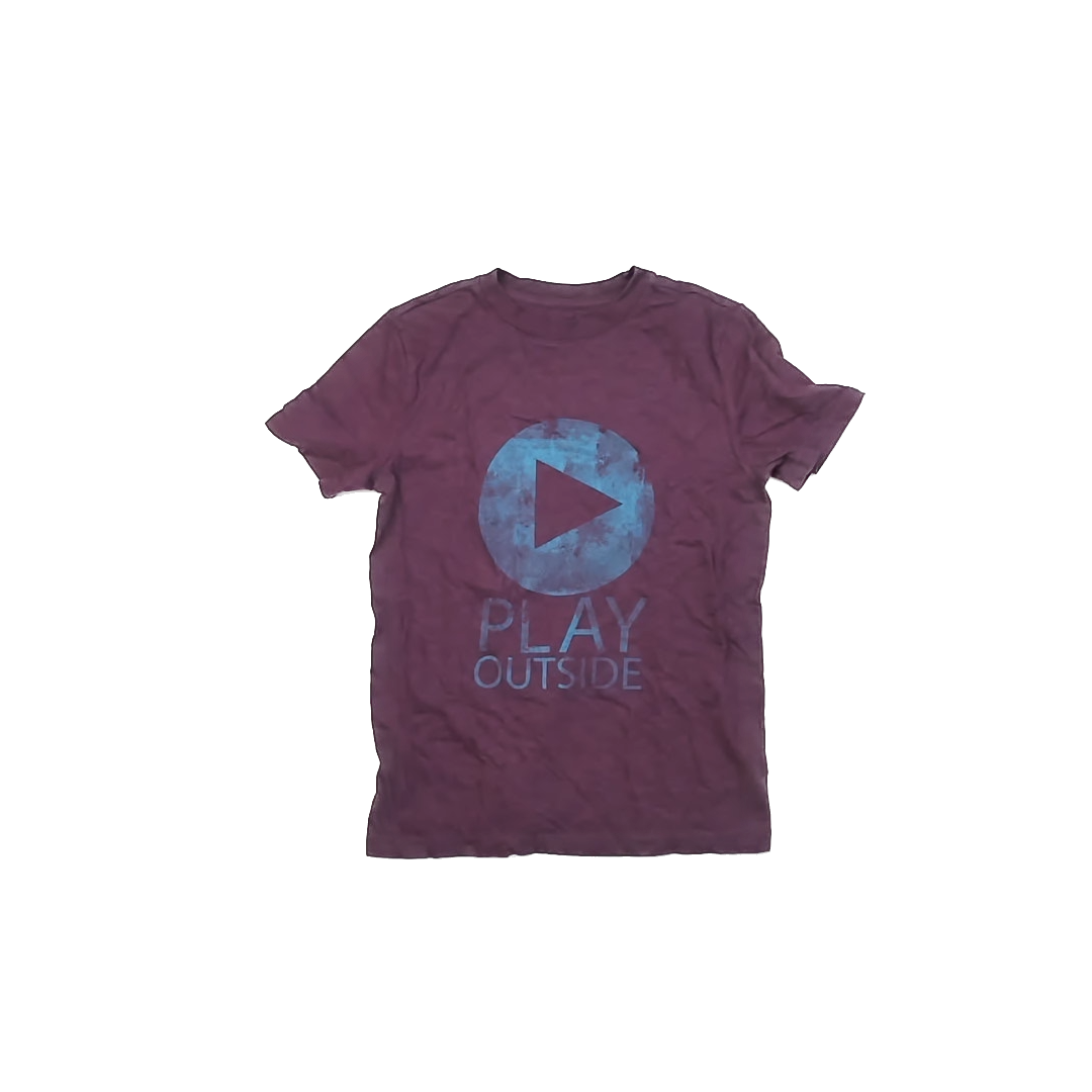 Cat & Jack Boys Maroon | Blue T-Shirt Size: M (8-10 Years) Maroon | Blue
