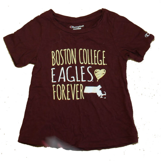 Champion Boys Maroon Boston College T-Shirt Size: 6-7 Years