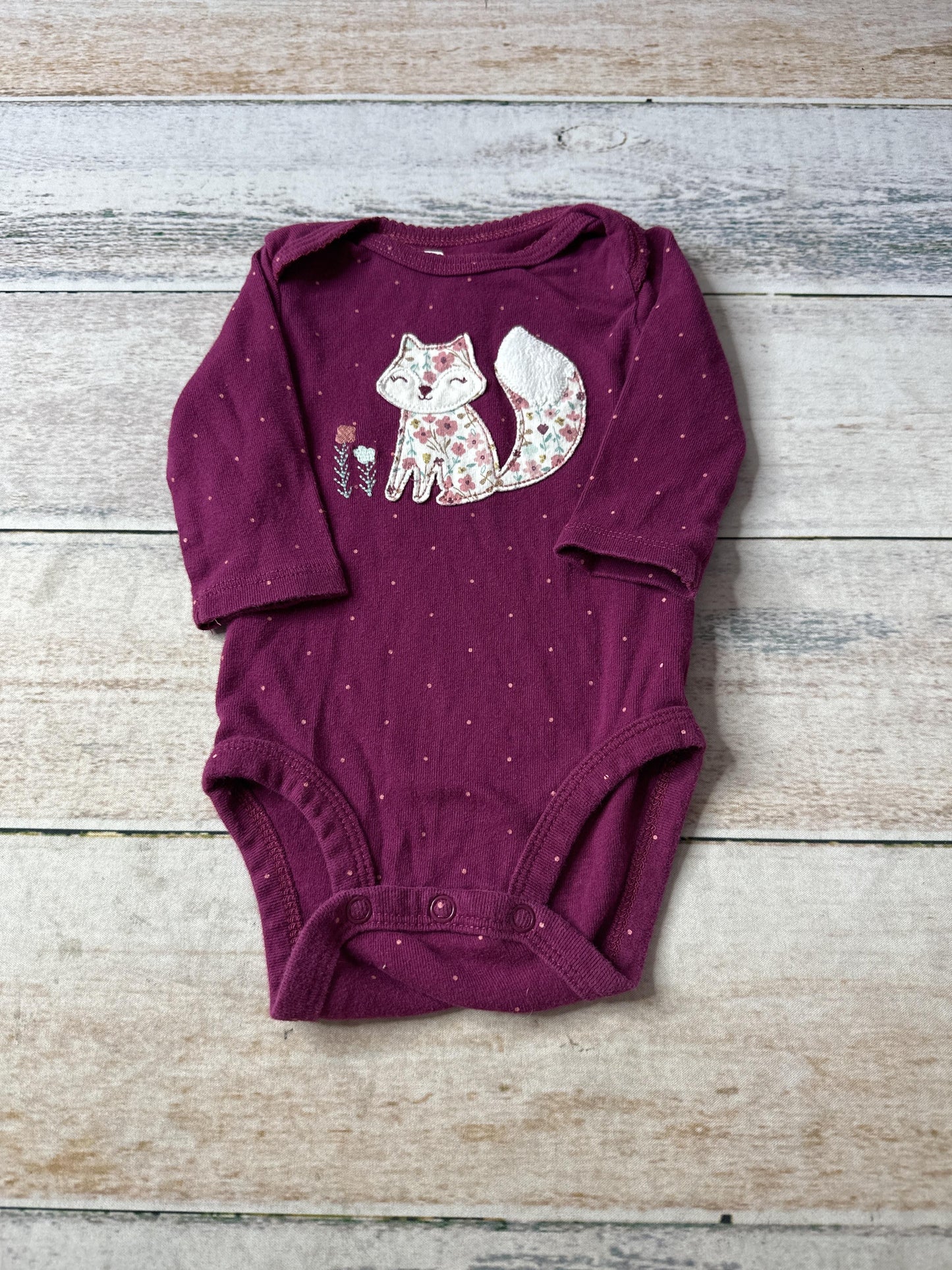Carters Girls maroon | Cat Onesie Size: 3 months maroon | Cat