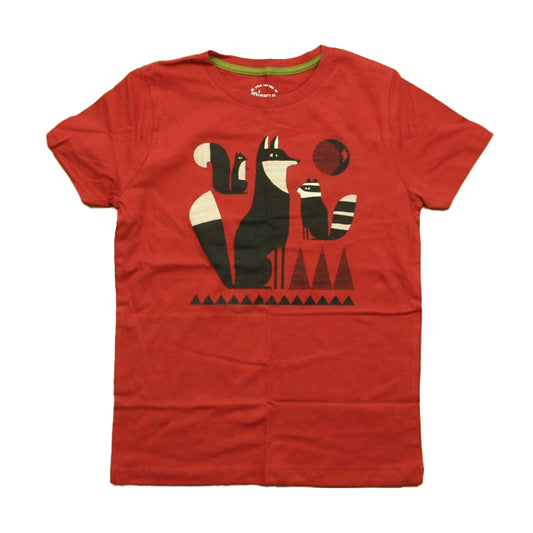 Mightly Boys Maroon Fox T-Shirt Size: 2-5T