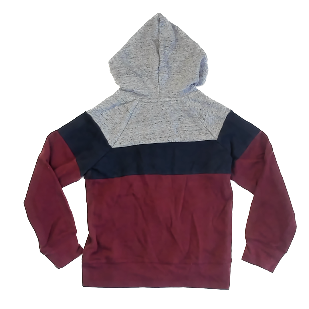 Rockets Of Awesome Boys Maroon | Navy and Grey Stripe Sweater Size: 8 Years Maroon | Navy and Grey Stripe