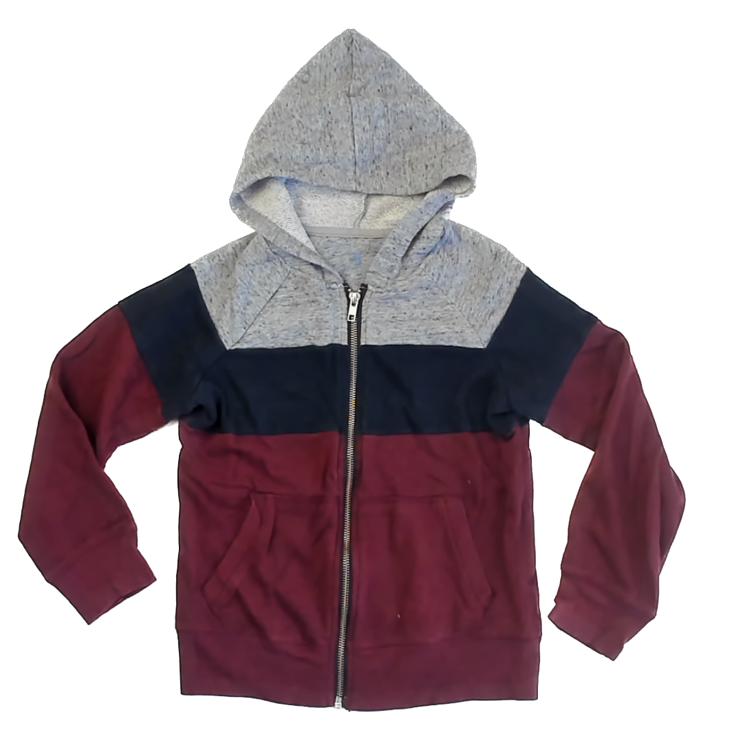 Rockets Of Awesome Boys Maroon | Navy and Grey Stripe Sweater Size: 8 Years Maroon | Navy and Grey Stripe