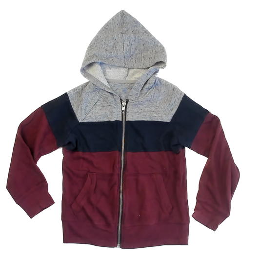Rockets Of Awesome Boys Maroon | Navy and Grey Stripe Sweater Size: 8 Years Maroon | Navy and Grey Stripe