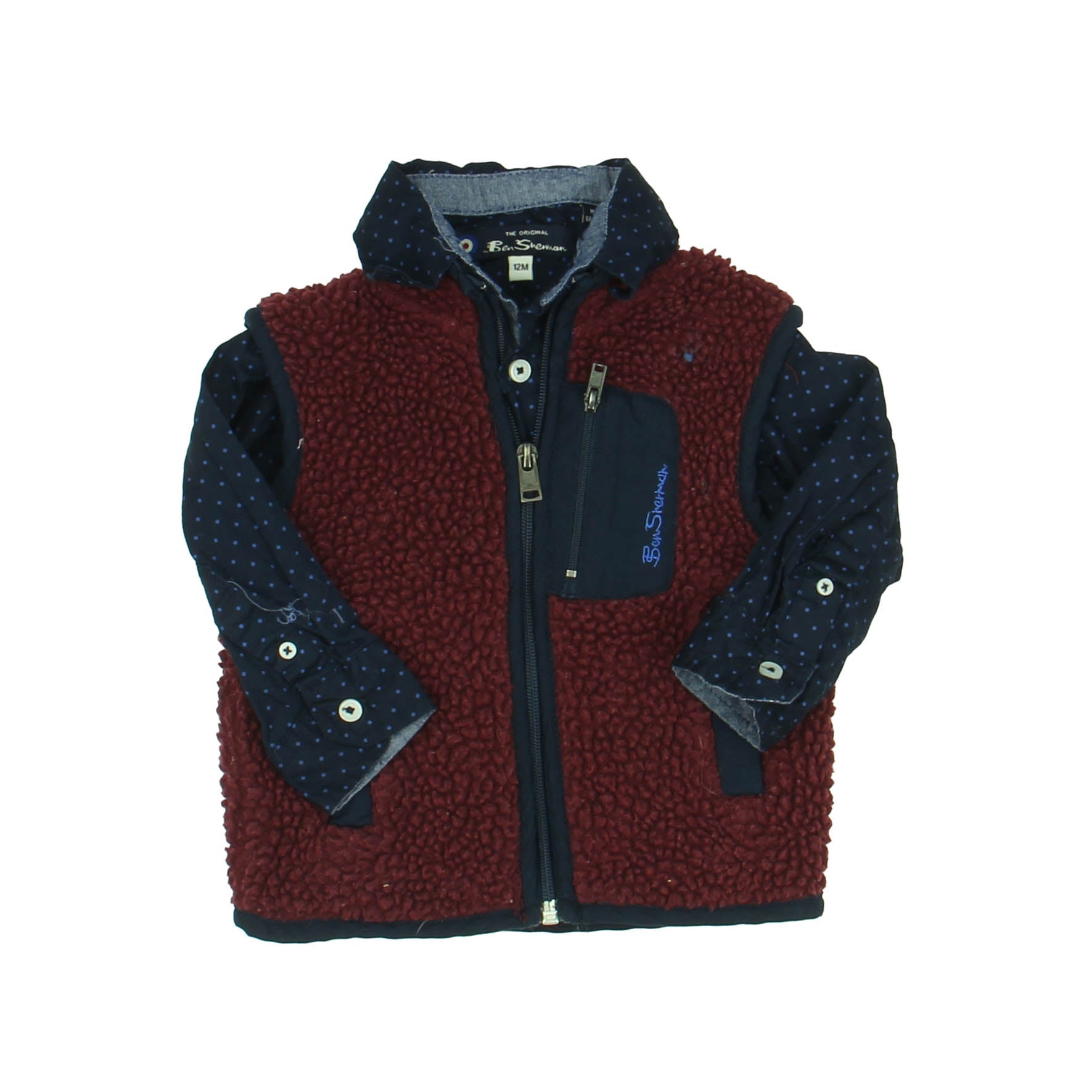 Ben Sherman Boys Maroon | Navy Apparel Sets Size: 12 Months Maroon | Navy