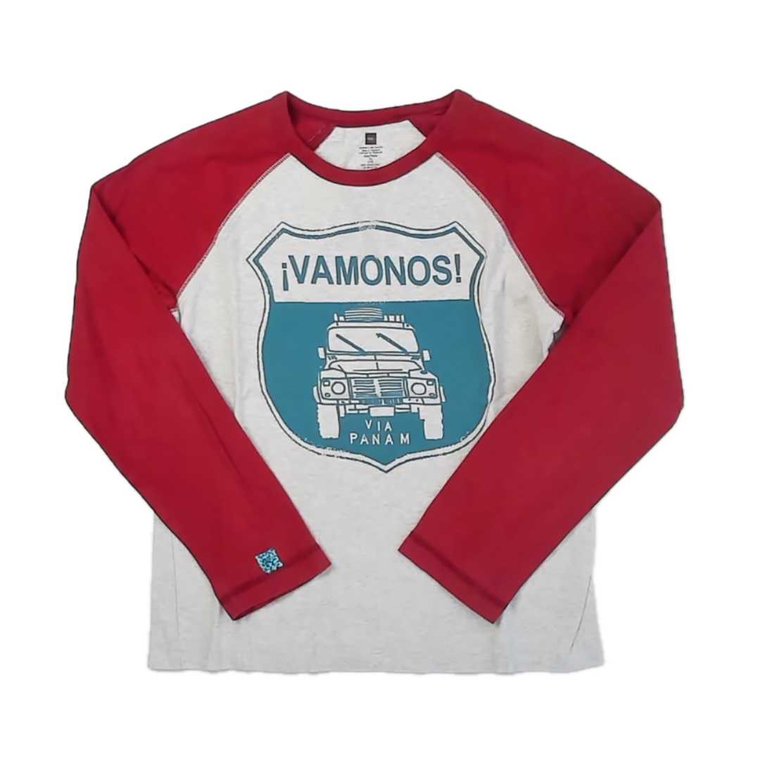 Tea Collection Boys Maroon | Oatmeal Jeep Long Sleeve T-Shirt Size: 14 Years Maroon | Oatmeal Jeep