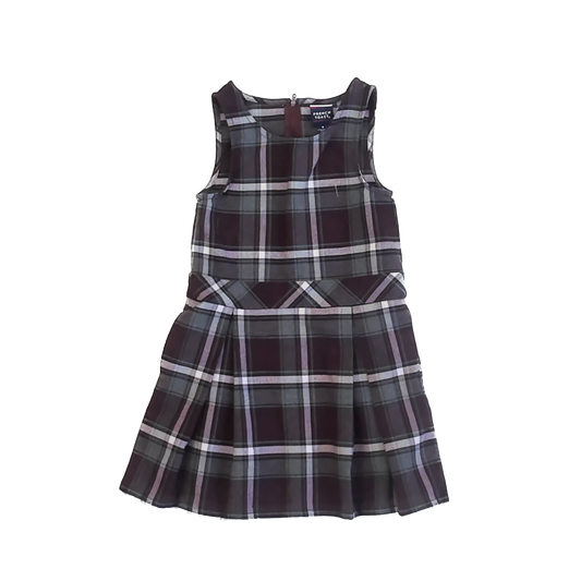 French Toast Girls Maroon Plaid Jumper Size: 5T Maroon Plaid