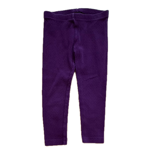 Tea Collection Girls Maroon Ribbed Leggings Size: 4T Maroon Ribbed