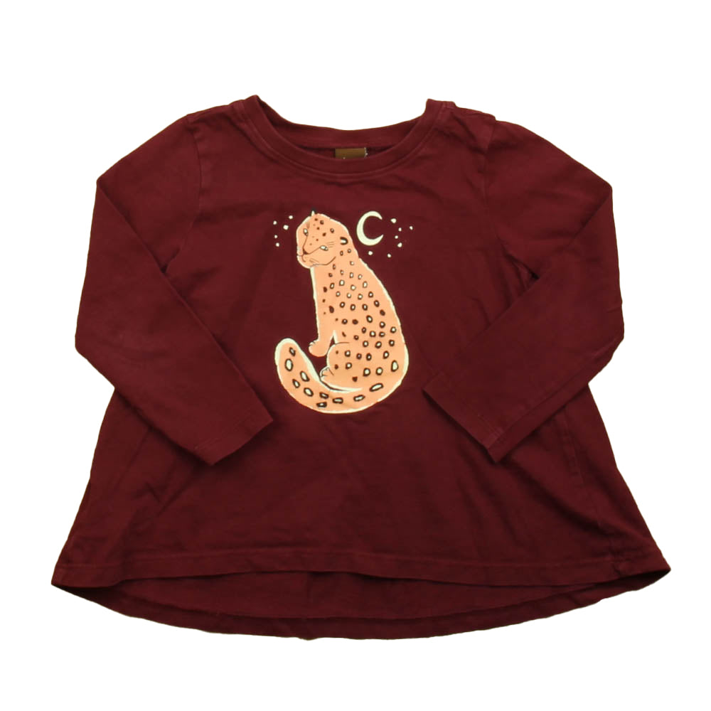 Tea Girls Maroon Tiger Long Sleeve T-Shirt Size: 2T Maroon Tiger