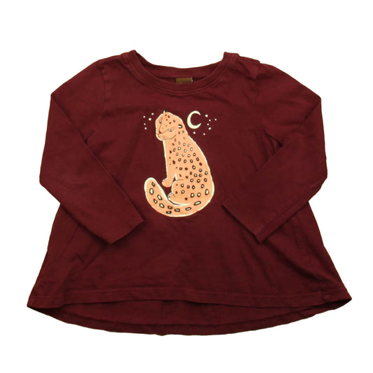 Tea Girls Maroon Tiger Long Sleeve T-Shirt Size: 2T Maroon Tiger