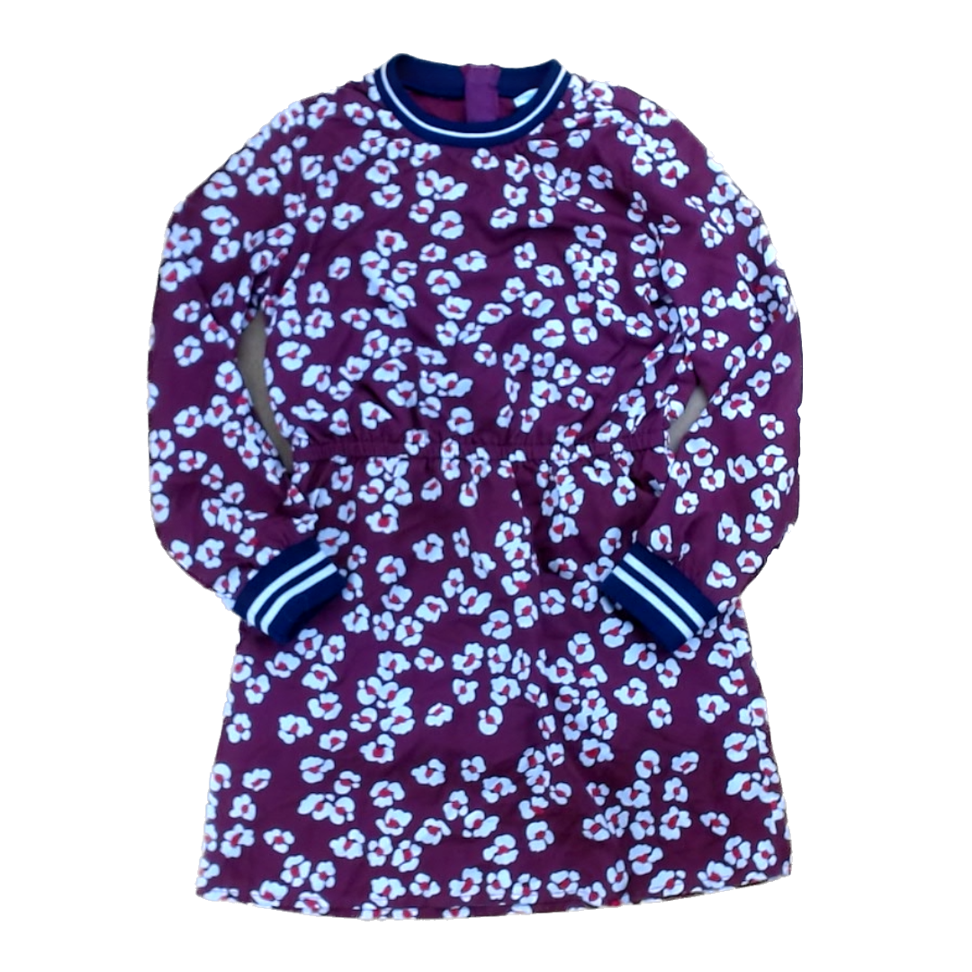 Rockets Of Awesome Girls Maroon | White Flowers Dress Size: 4T - 7 Years Maroon | White Flowers