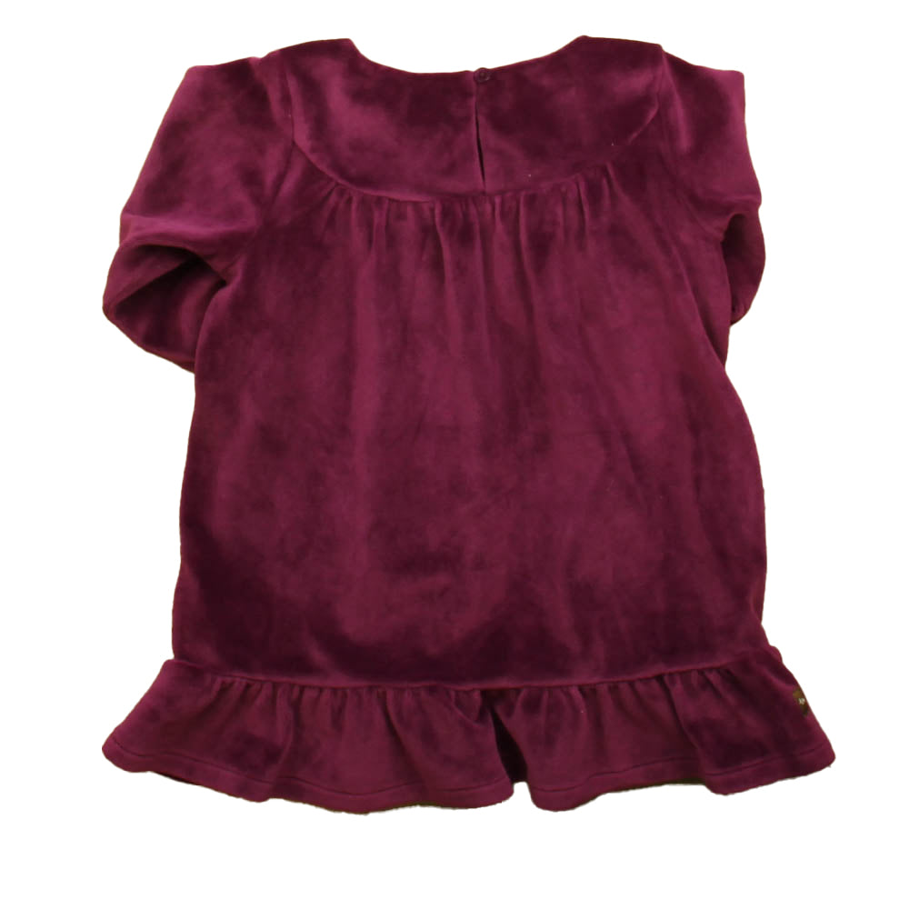 Tea Girls Maroon Dress Size: 12-18 Months Maroon