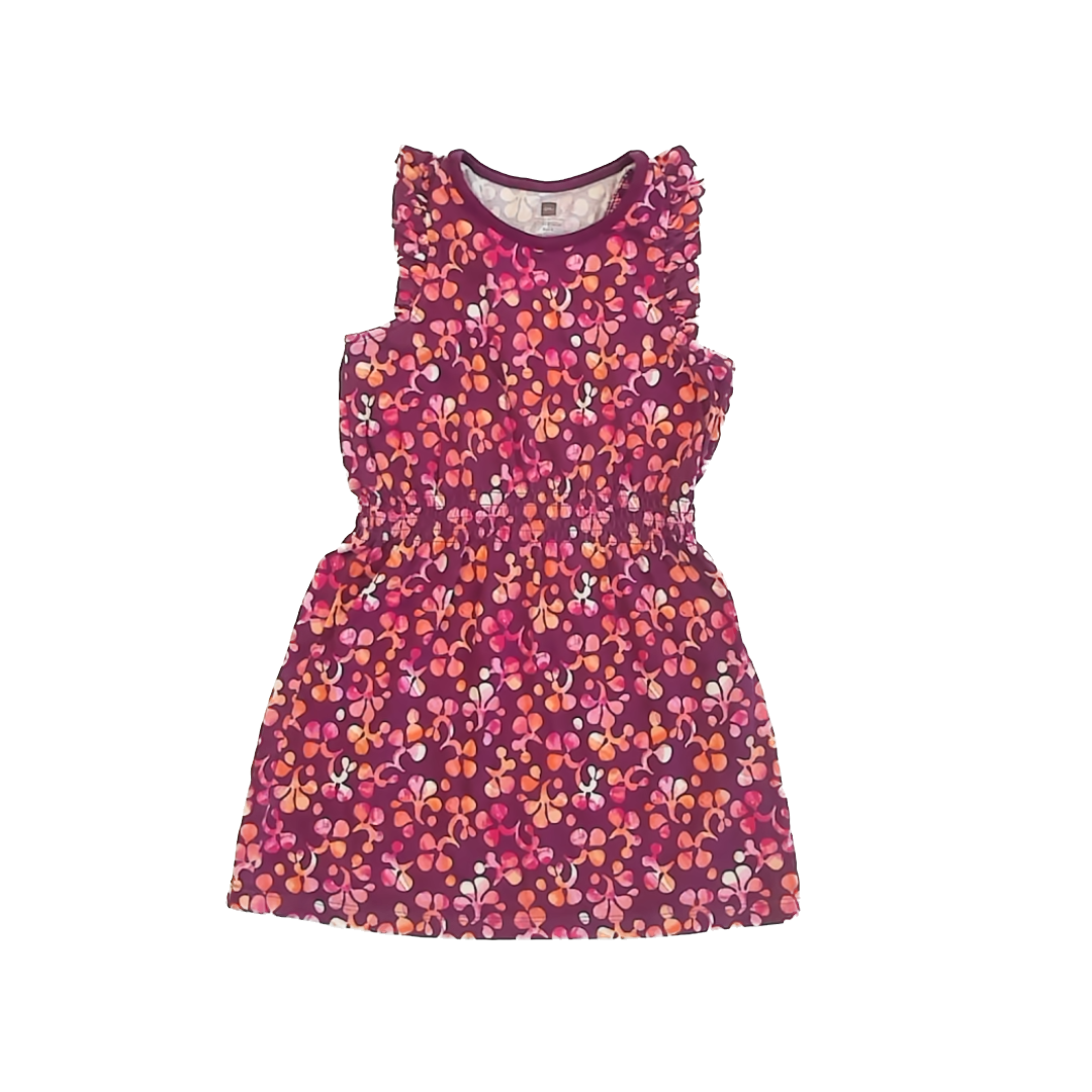 Tea Collection Girls Maroon Dress Size: 6 Years Maroon