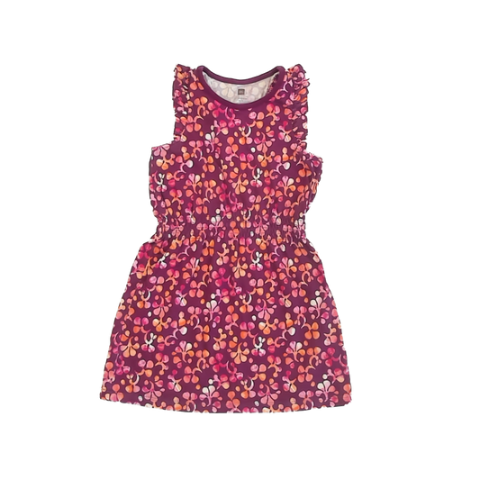 Tea Collection Girls Maroon Dress Size: 6 Years Maroon