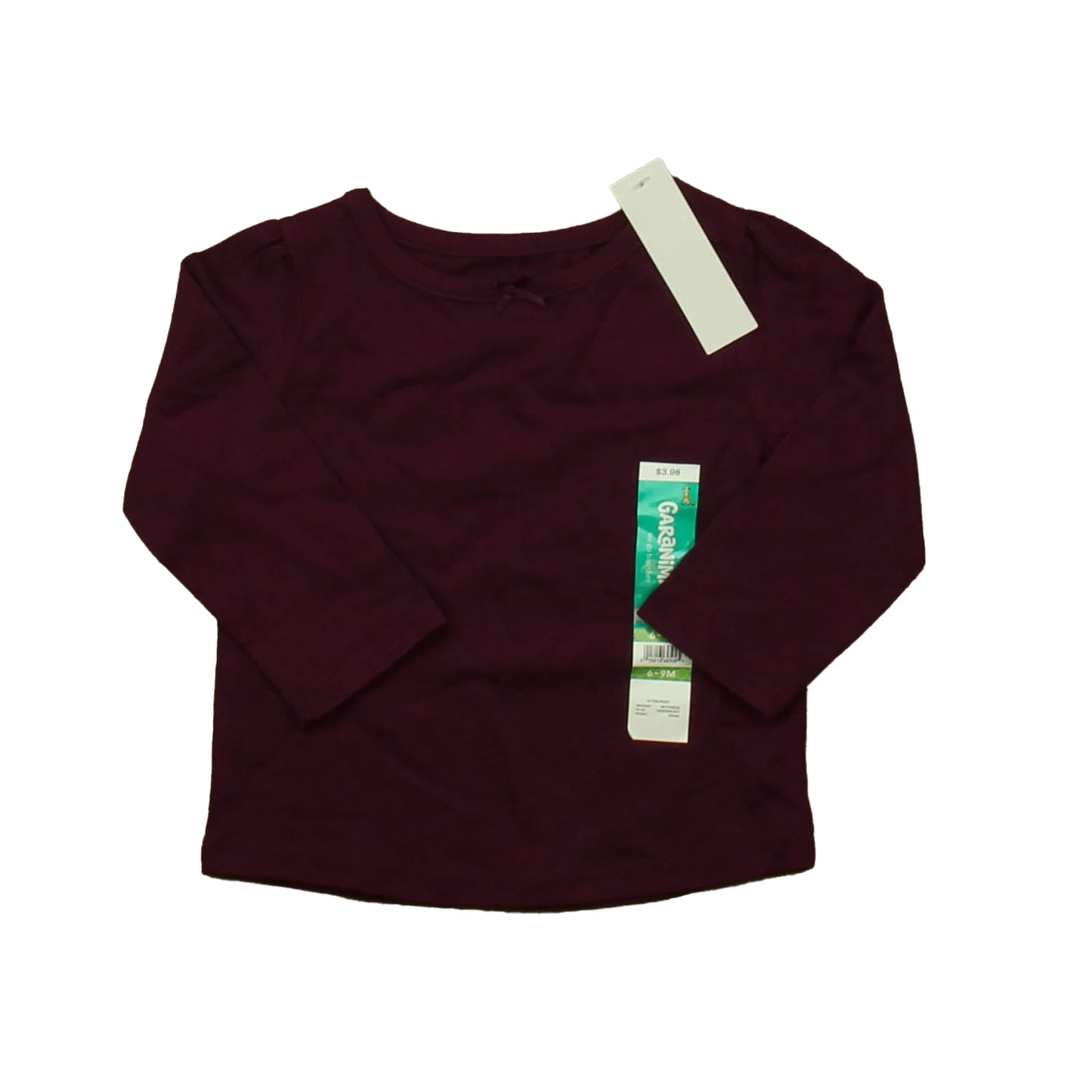 Garanimals Girls Maroon Long Sleeve T-Shirt Size: 6-9 Months Maroon