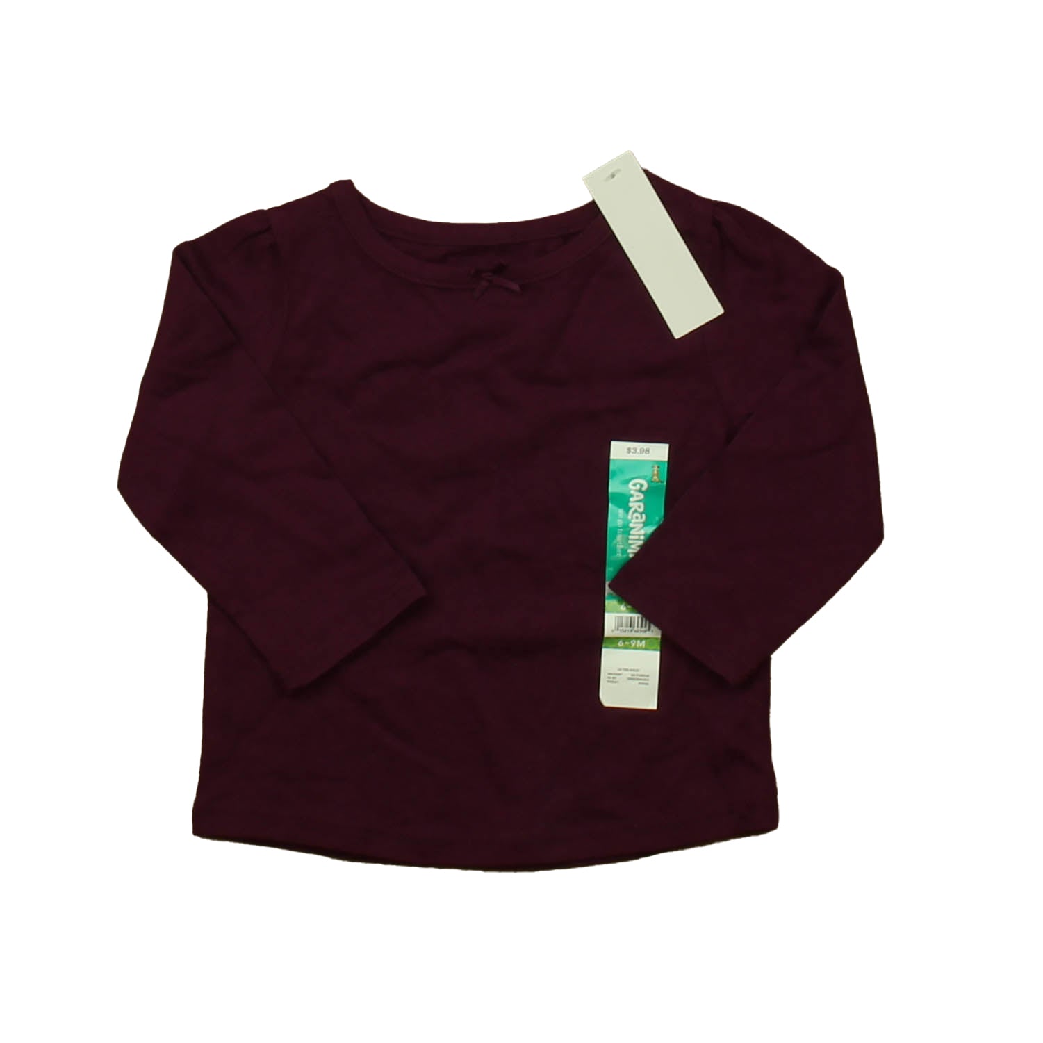 Garanimals Girls Maroon Long Sleeve T-Shirt Size: 6-9 Months Maroon
